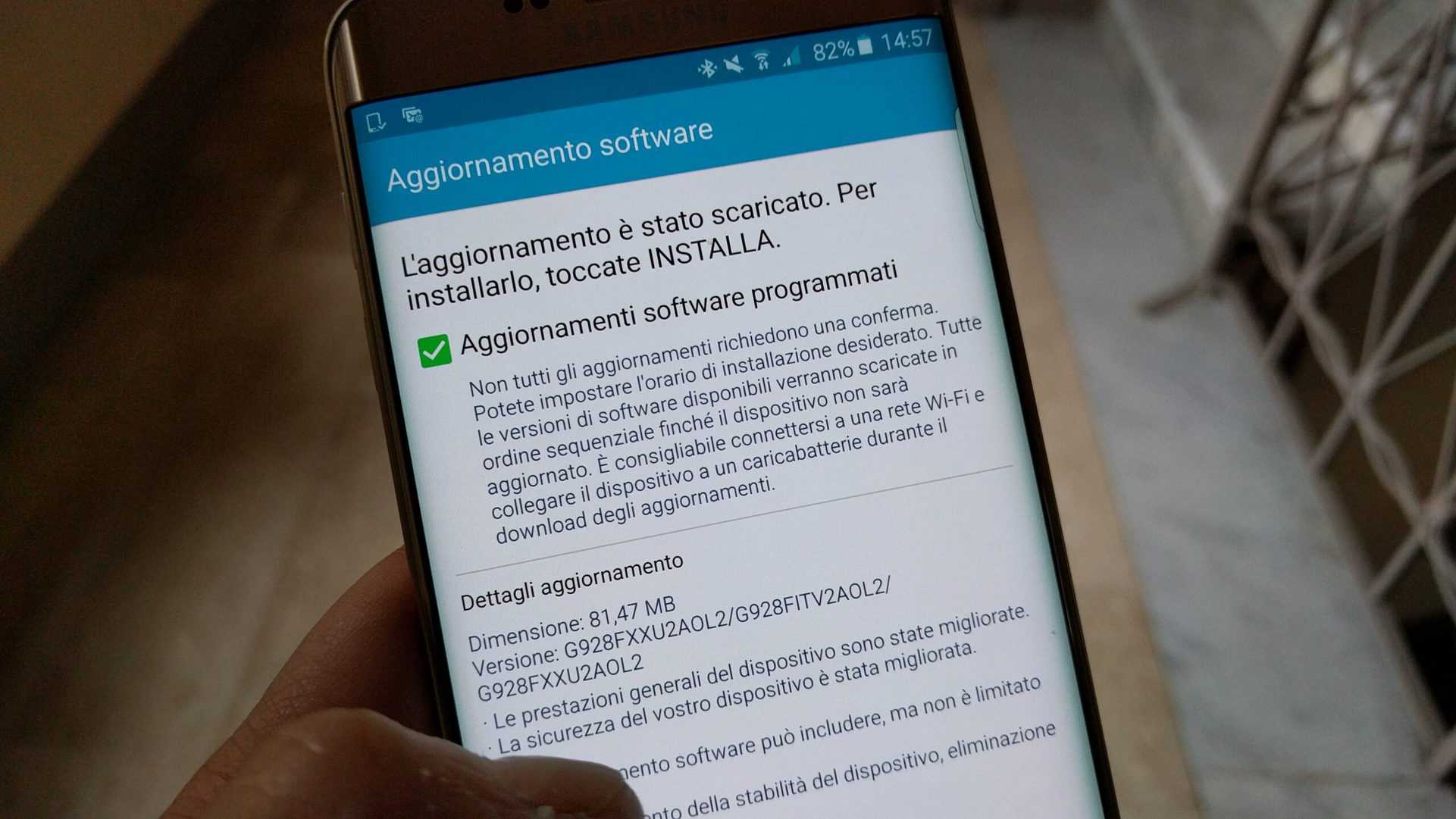 Galaxy S6 Edge+ aggiornamento