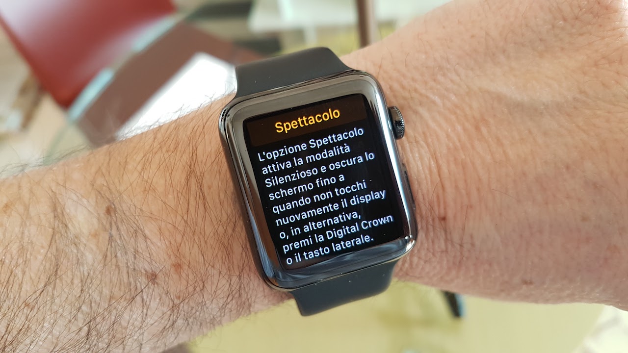 Apple Watch opzione spettacolo