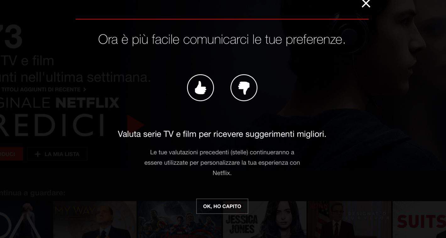 I programmi di Netflix non si valutano più con le stelle!
