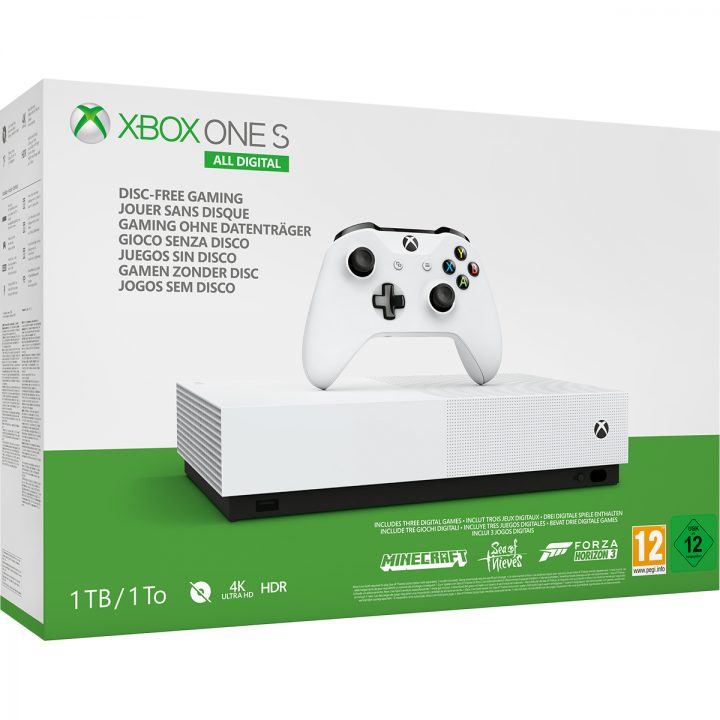 Xbox One S All-Digital Edition disponibile in Italia