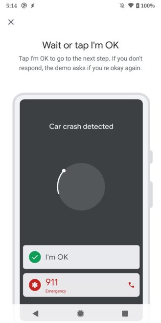 Sensore per gli incidenti stradali sul Google Pixel 4