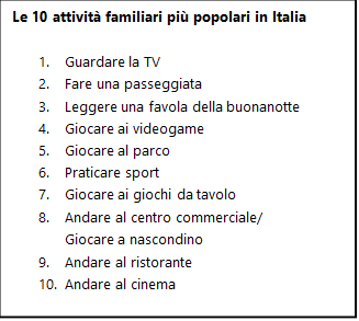 Quanti genitori giocano con i figli