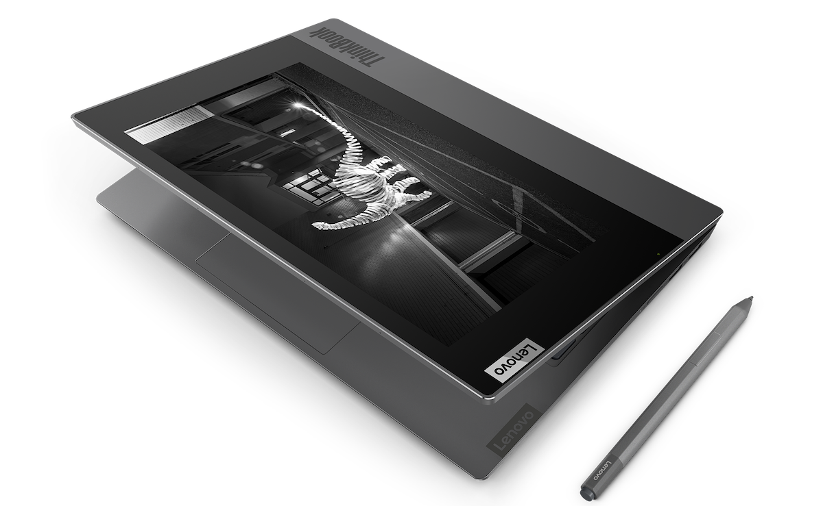 Al CES Lenovo ThinkBook Plus, notebook con cover e-ink