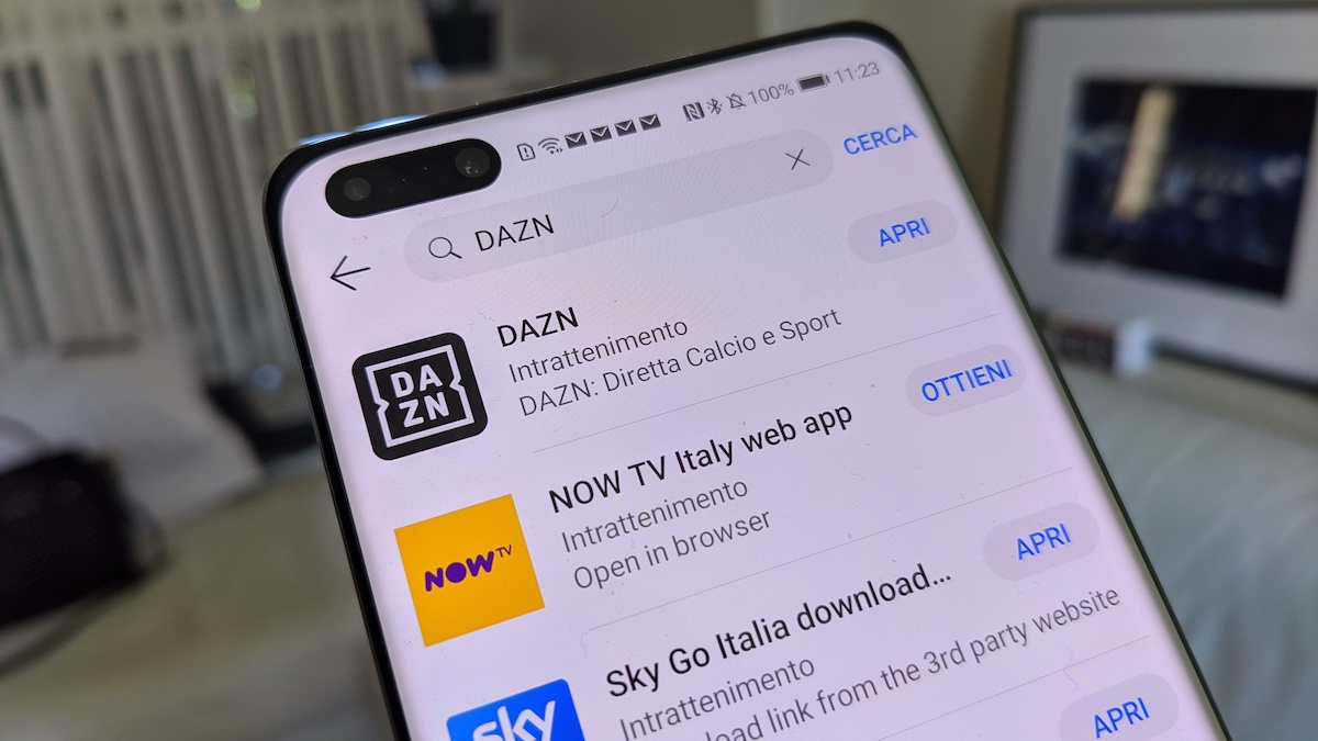 Anche Dazn in AppGallery Huawei