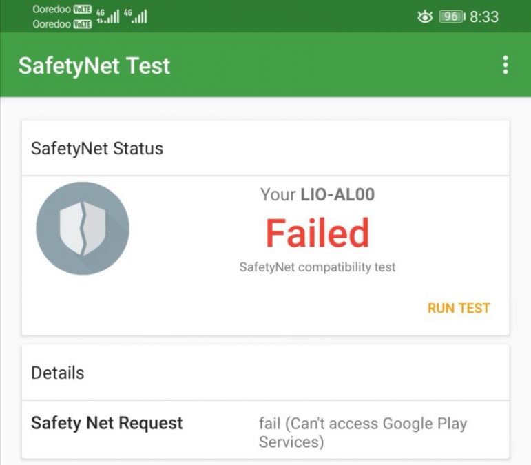 Aggiornamento Google SafetyNet