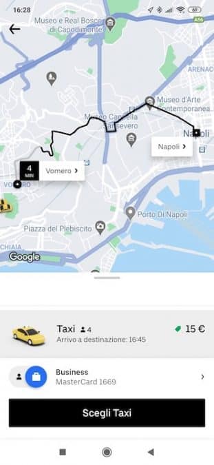 Anche a Napoli arriva Uber Taxi