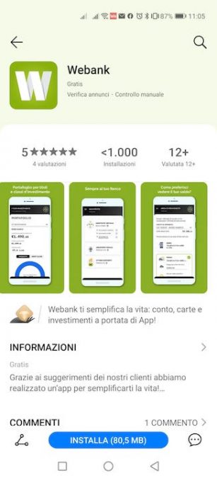 Webank arriva su Huawei AppGallery