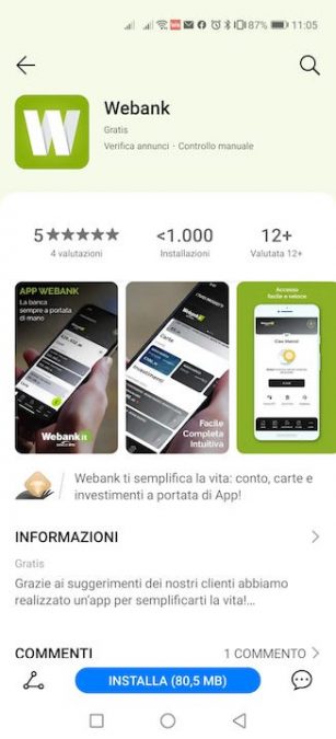 Webank arriva su Huawei AppGallery