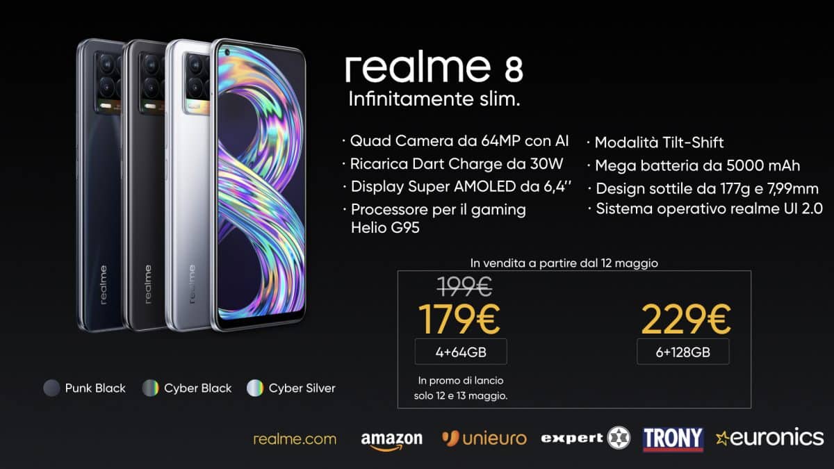 realme 8 5G in Italia