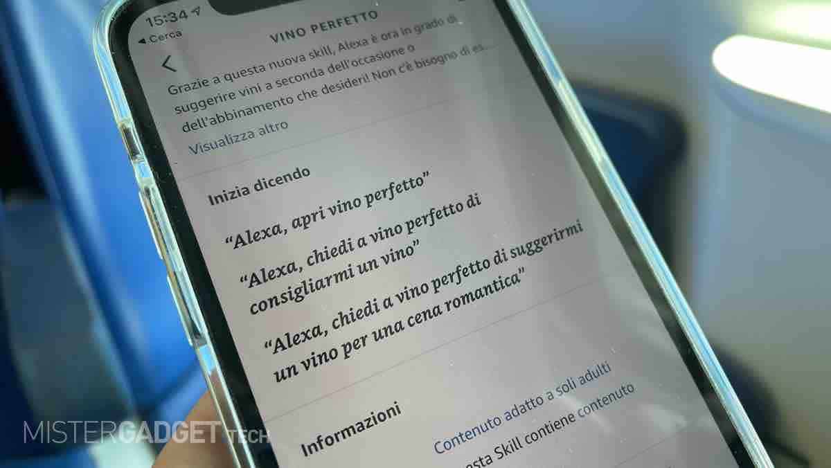 Skill Amazon Alexa Vino Perfetto