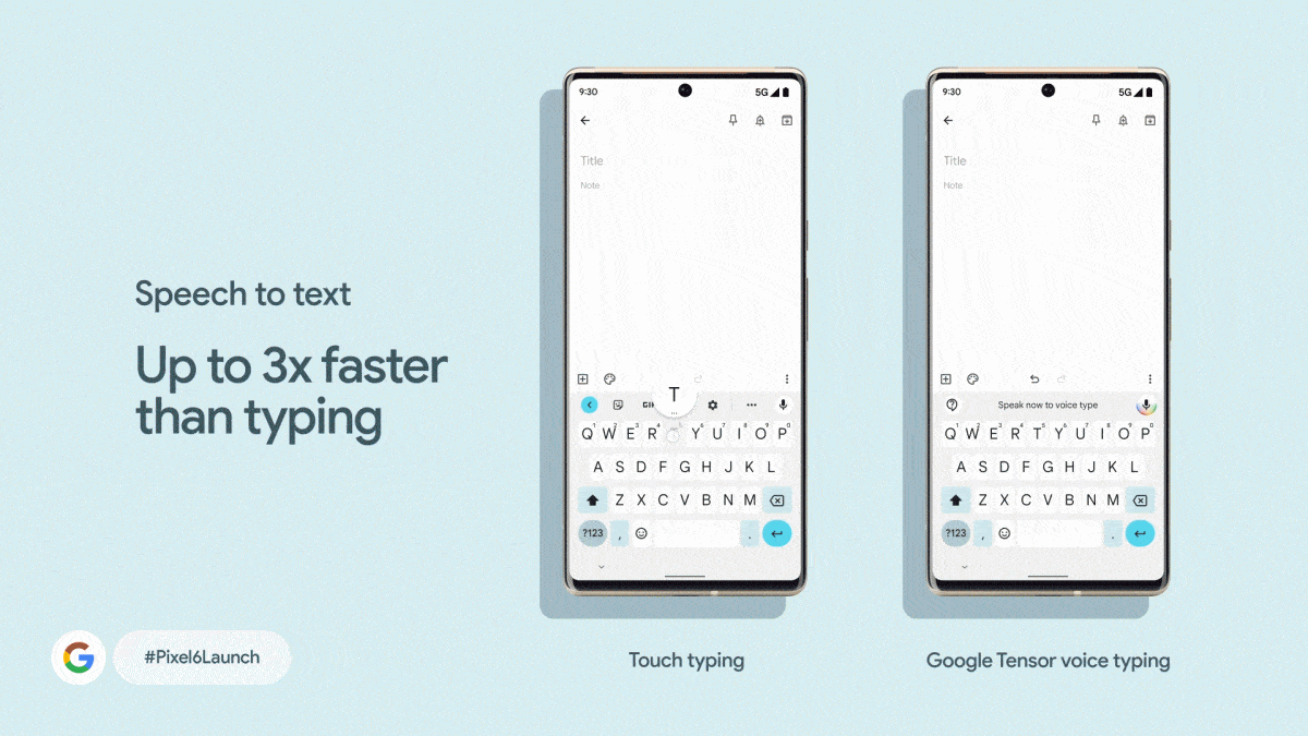 La scrittura con la voce di Google Pixel