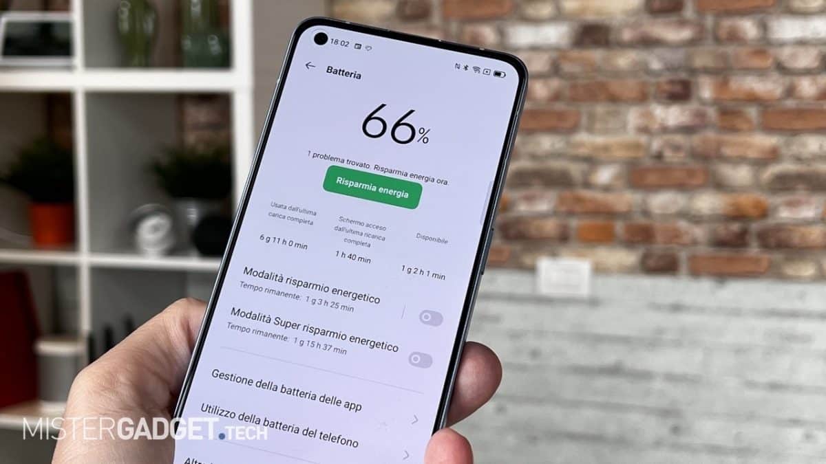 recensione di OPPO Reno 6 la batteria