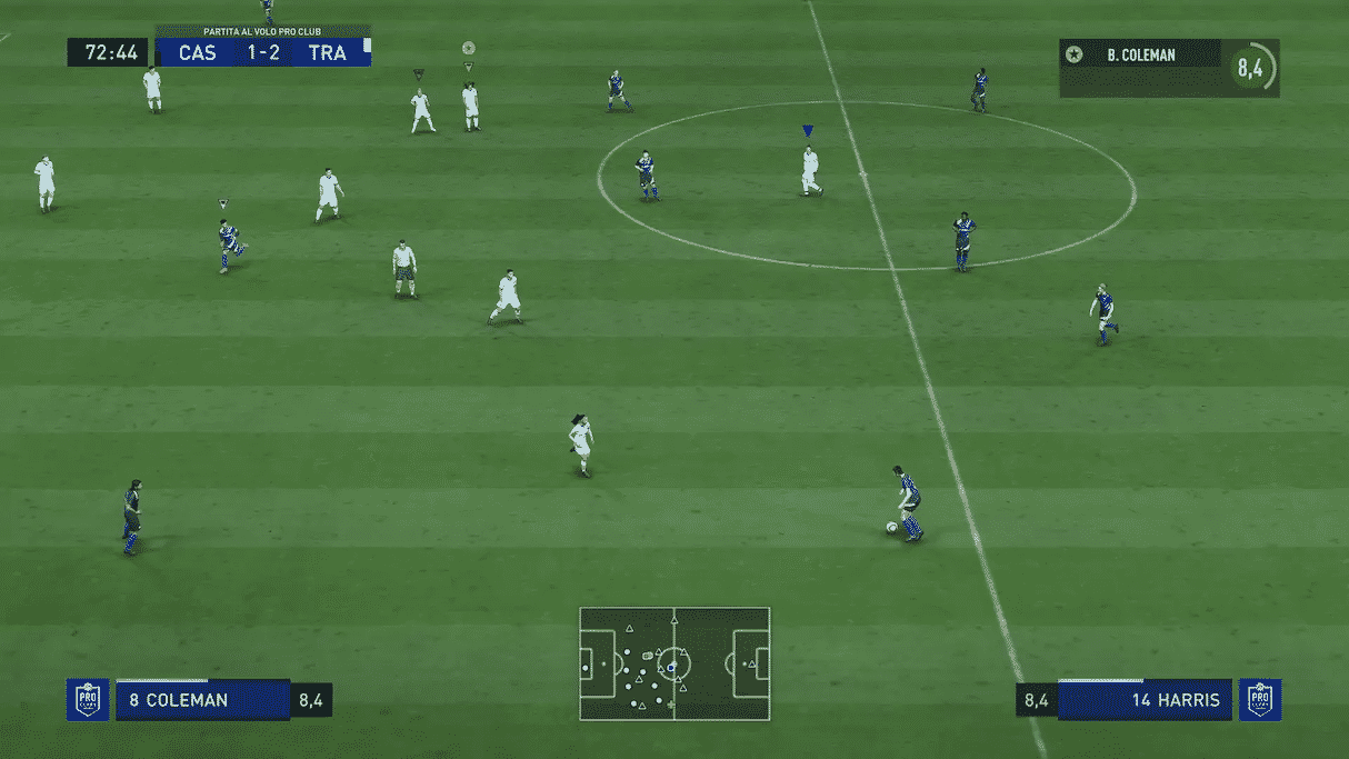 Una schermata di gioco del titolo FIFA 22 di Electronic Arts