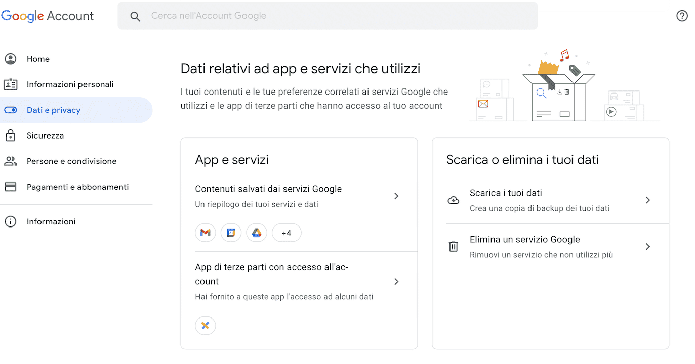 Come eliminare un account Google in maniera definitiva