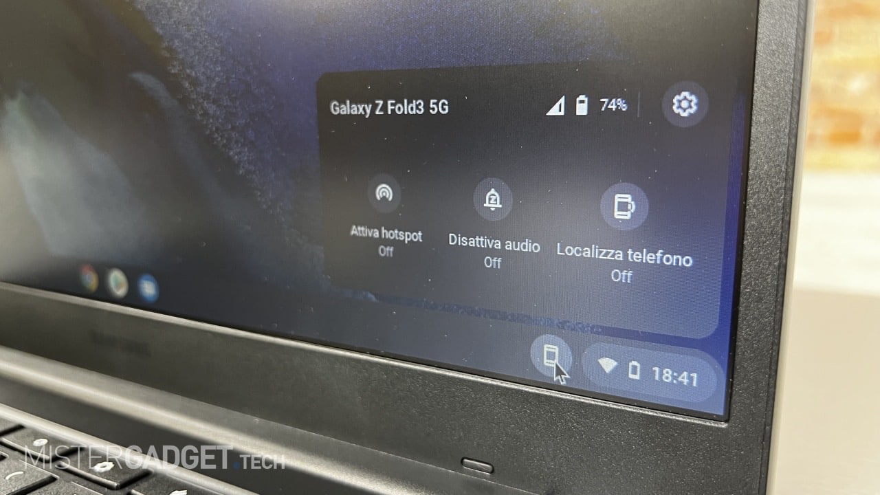 Recensione Samsung Galaxy Chromebook Go, ecosistema con smartphone Samsung