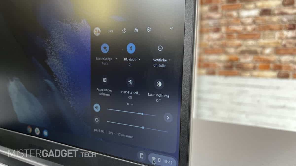 il centro di controllo di Chromebook Go