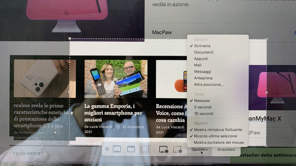 Come fare uno screenshot su un Mac e sfruttare le scorciatoie da tastiera