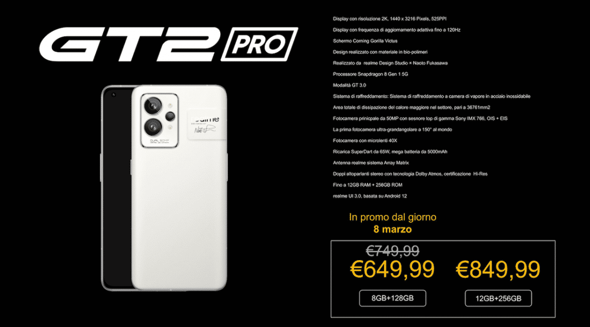 Realme GT 2 pro prezzi