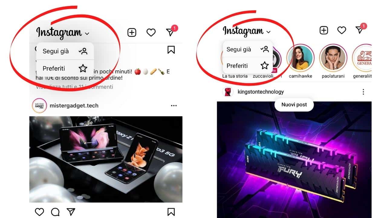 nuovi feed instagram come attivarli preferiti segui già mistergadget.tech