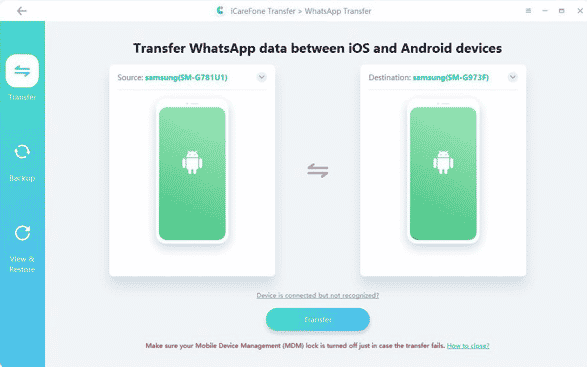 Trasferire backup WhatsApp da Android ad Android