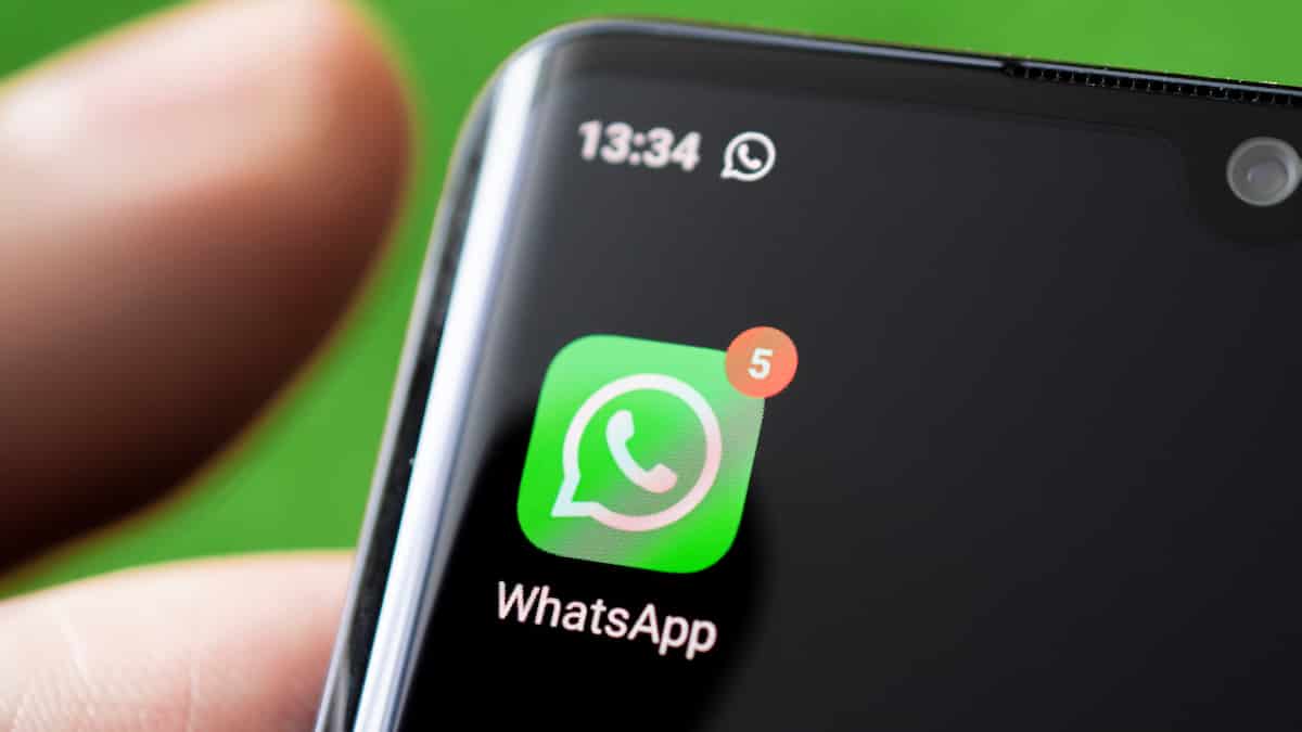 whatsapp logo su smartphone