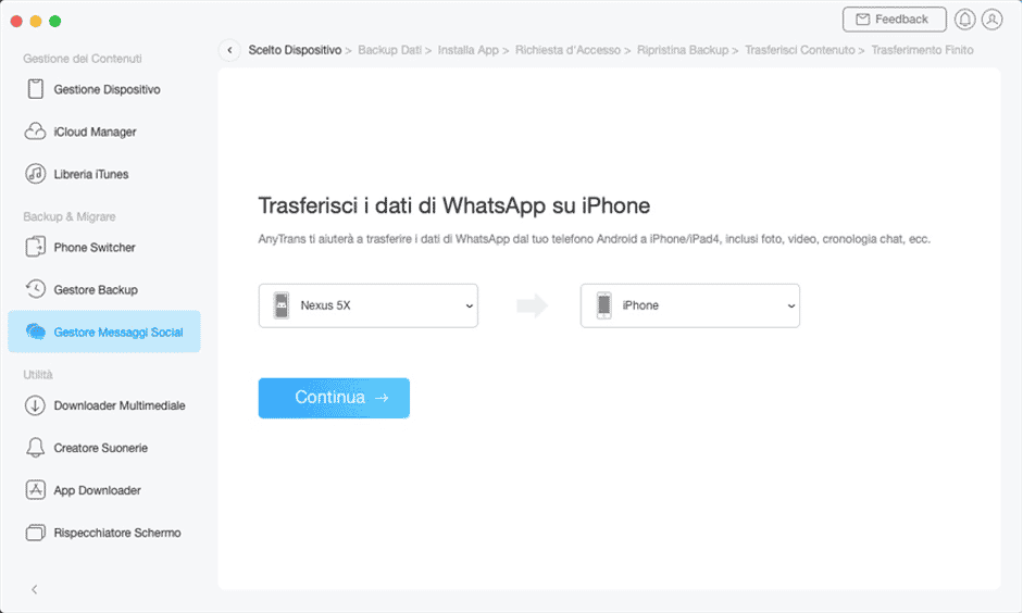 Come trasferire le chat di WhatsApp da Android a iPhone/iOS