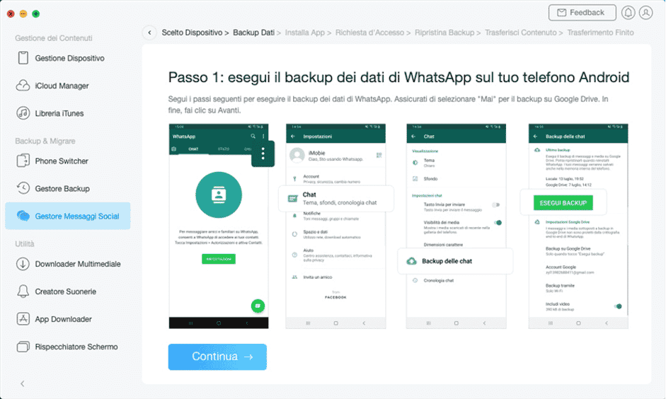 Come trasferire le chat di WhatsApp da Android a iPhone/iOS