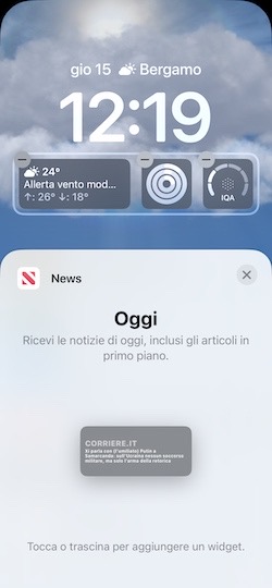 Come usare i Widget iOS 16