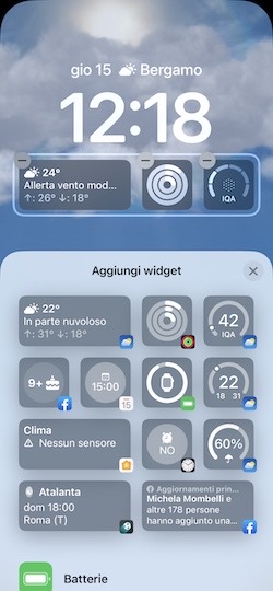 Come usare i Widget iOS 16