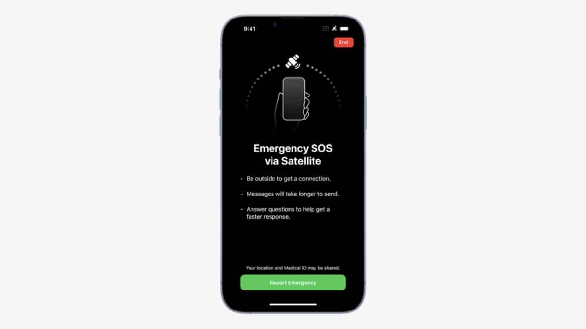 emergenza via satellite iPhone 14