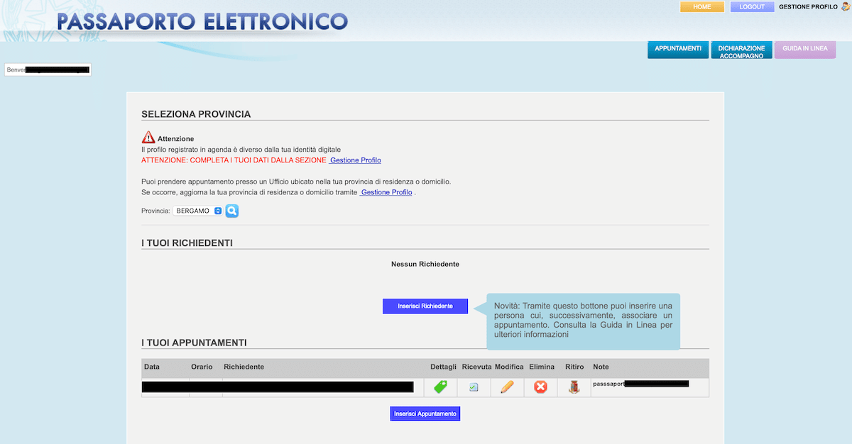 L'imbarazzo del sito Passaporto online, è questa l'Italia digitale?