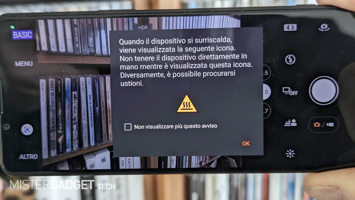 recensione di Sony Xperia 5 IV: il surriscaldamento della fotocamera