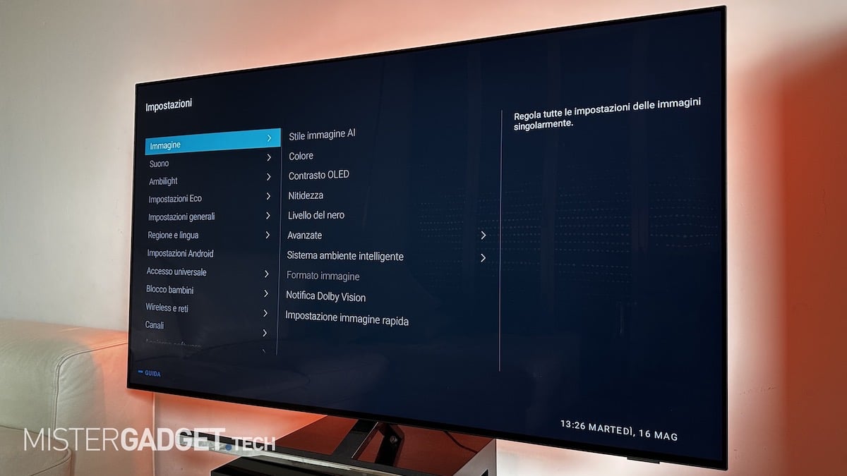 Recensione TV PHILIPS OLED807