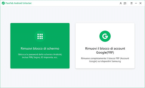 Come rimuovere il blocco frp con PassFab Android Unlock