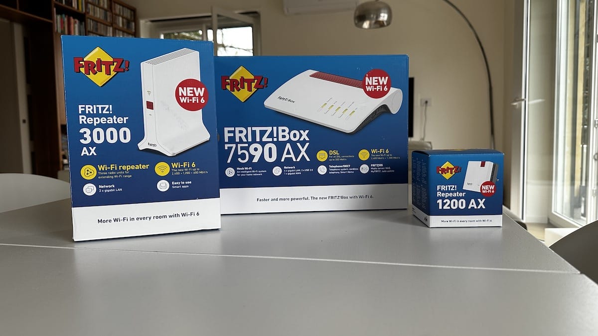 AVM FRITZ!Repeater 6000 Edition International, Ripetitore - Wi-Fi 6  extender Triband & FRITZ!Box 7530 AX Edition International, Modem Router  Wi-Fi 6