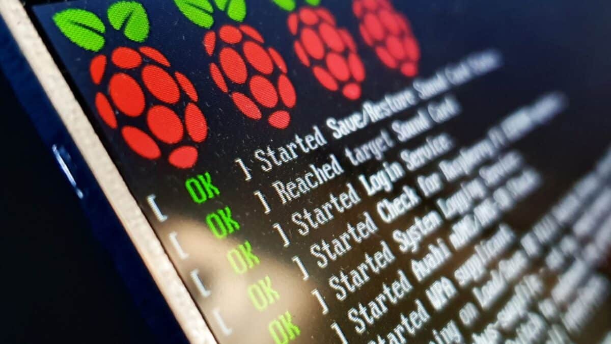 Schermata con codice per raspberri pi