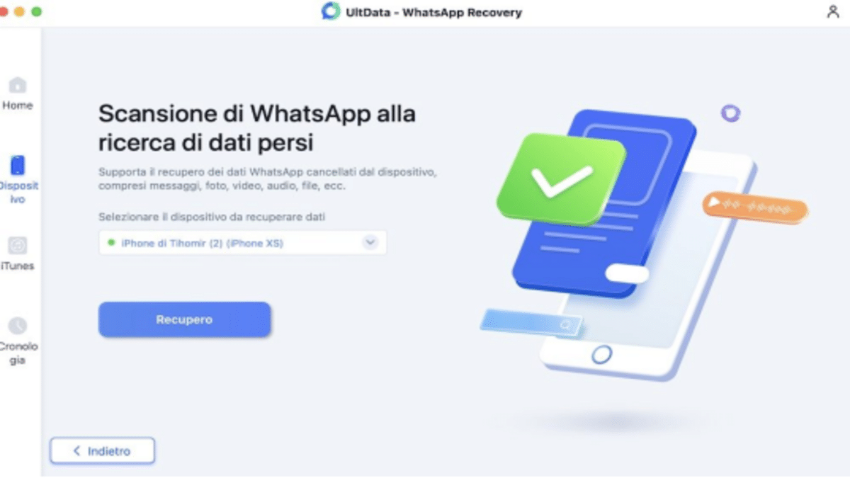 recuperare account cancellato whatsapp