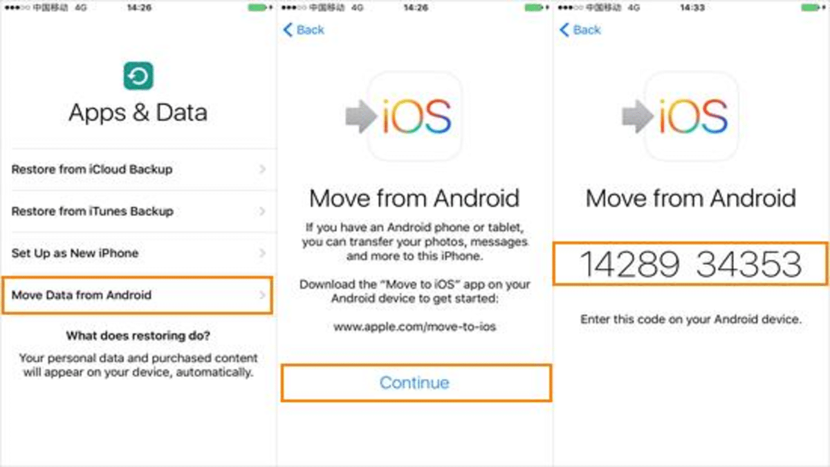 trasferire dati da samsung a iPhone 15