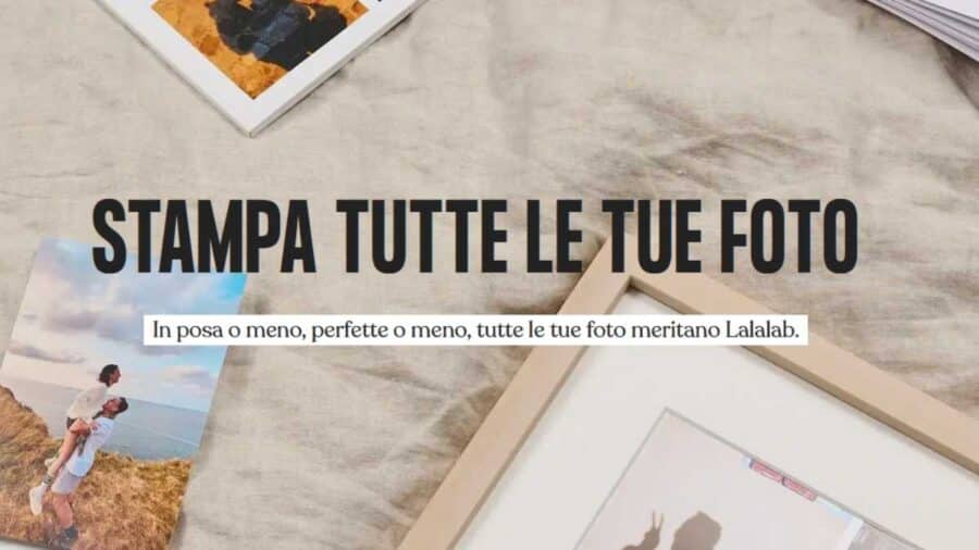 Lalalab app per stampare foto online
