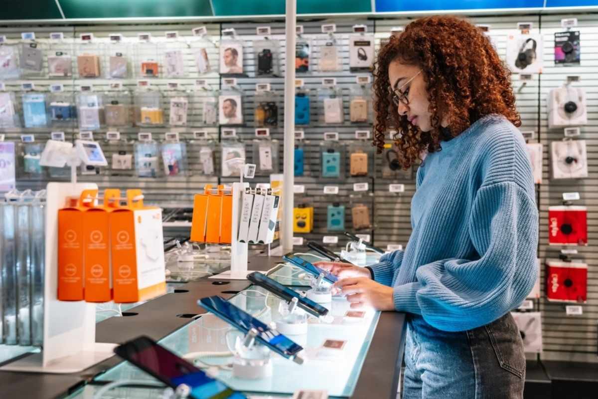 Un negozio di smartphone