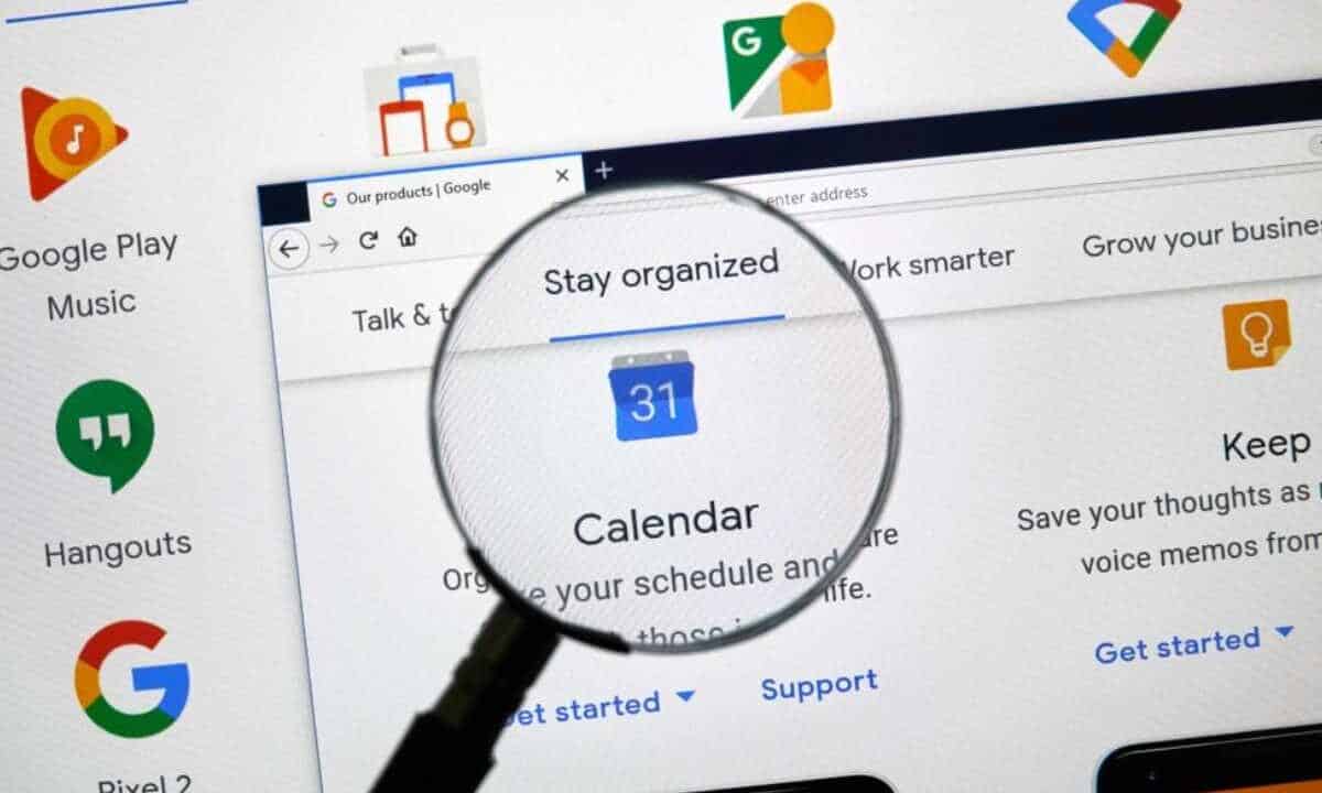 Google Calendar focus