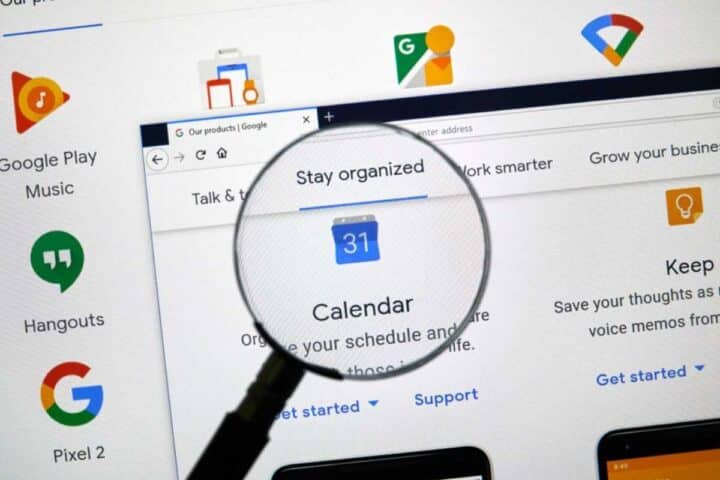 Google Calendar focus