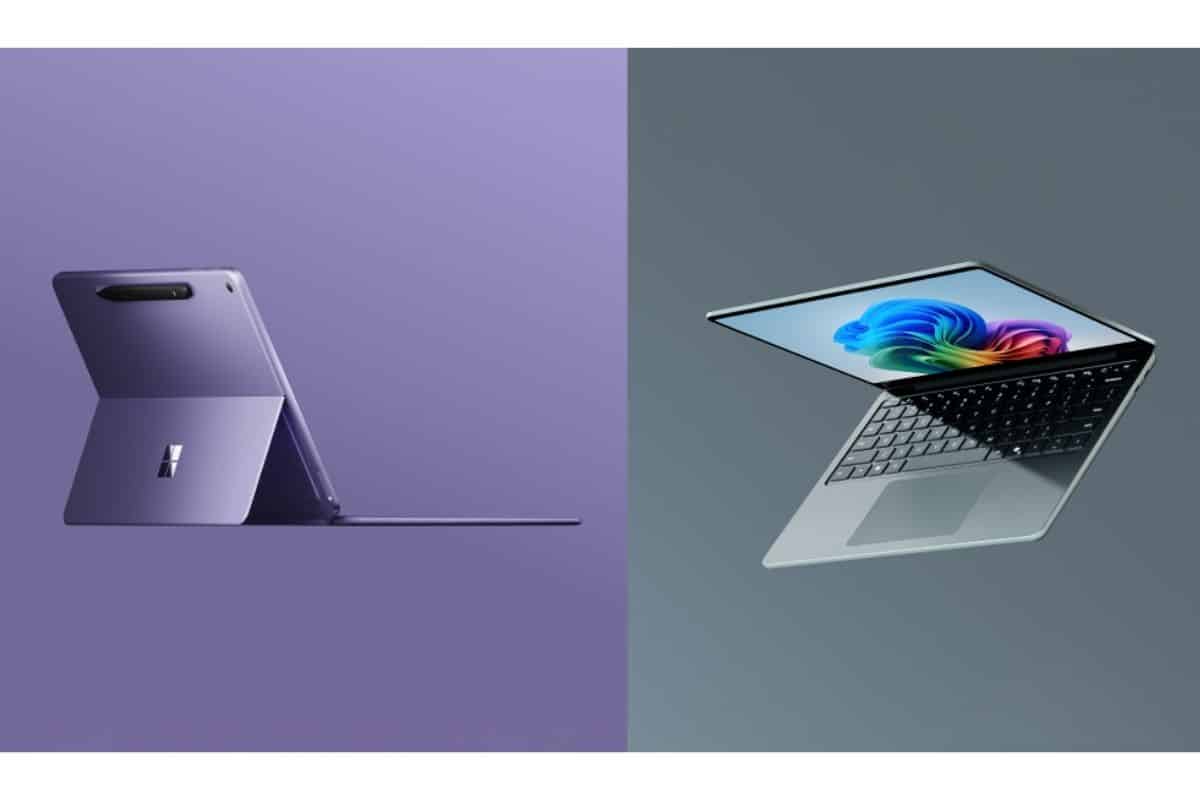 Microsoft Surface Laptop 13 e Pro 12 back and front