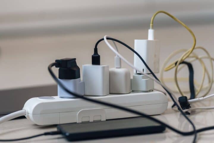 Caricabatterie del telefono attaccati alla presa: consumano energia anche quando non ricaricano?