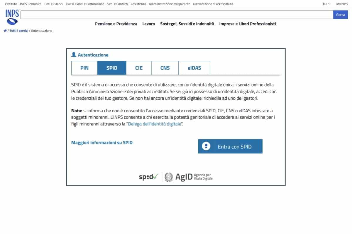 INPS accesso