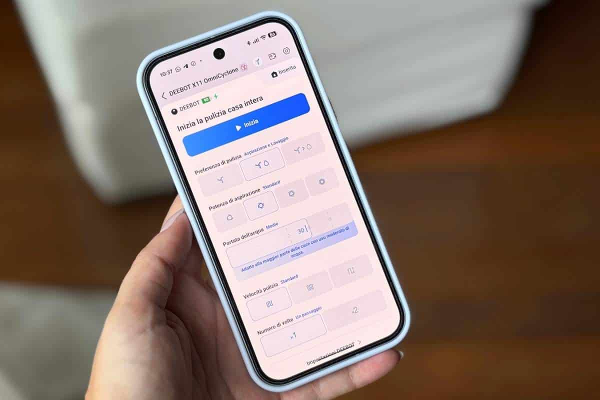 App ecovacs per pulizie personalizzate