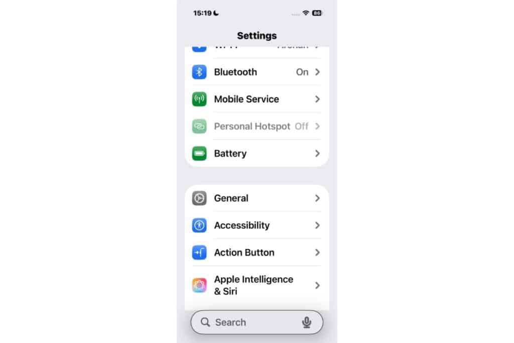 iOS 26 e la barra di ricerca in basso: si può tornare indietro?