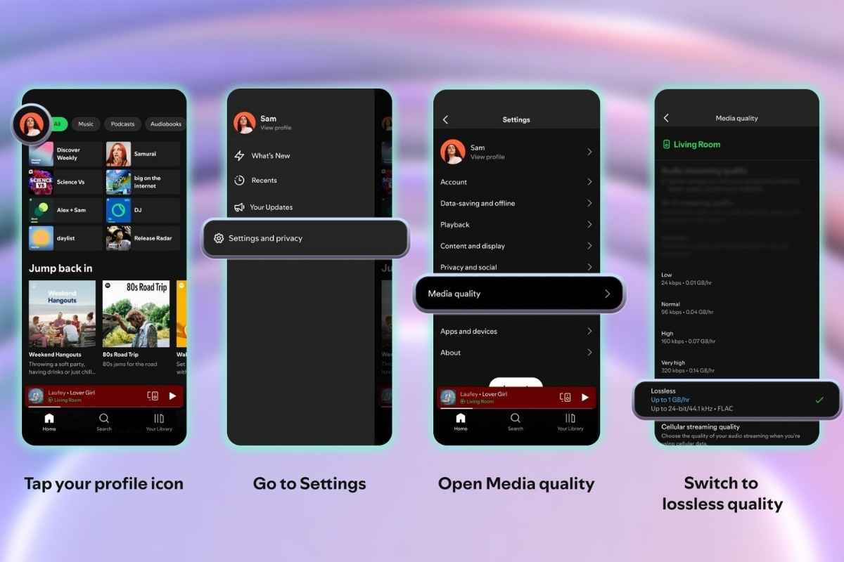 Audio loseless in Spotify