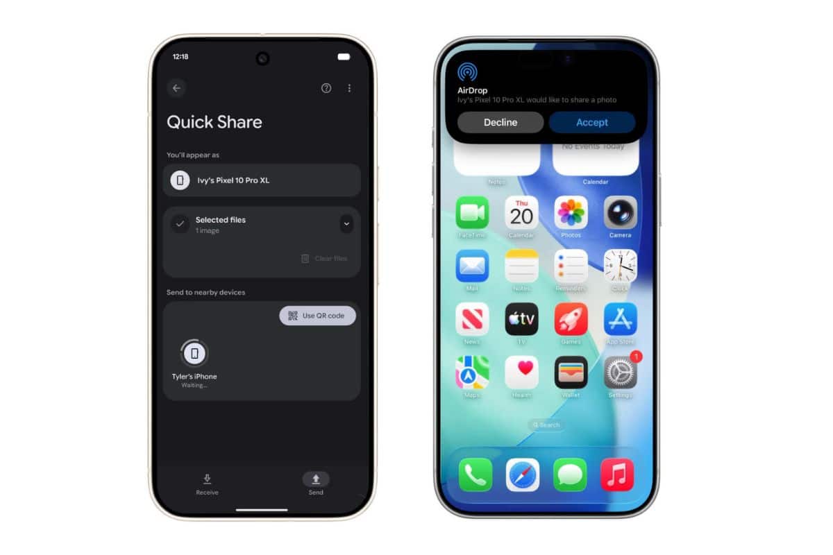 I device con chip Snapdragon potranno condividere file con iPhone tramite QuickShare