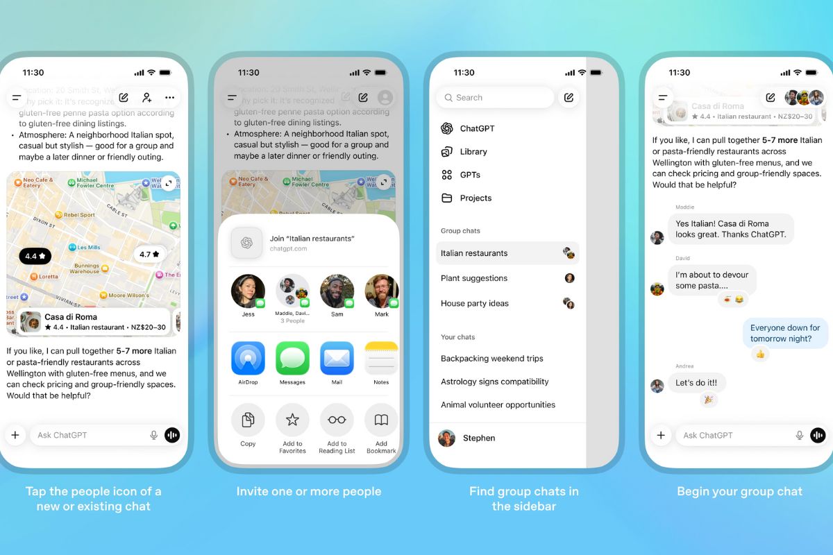 ChatGPT, arrivano le chat di gruppo